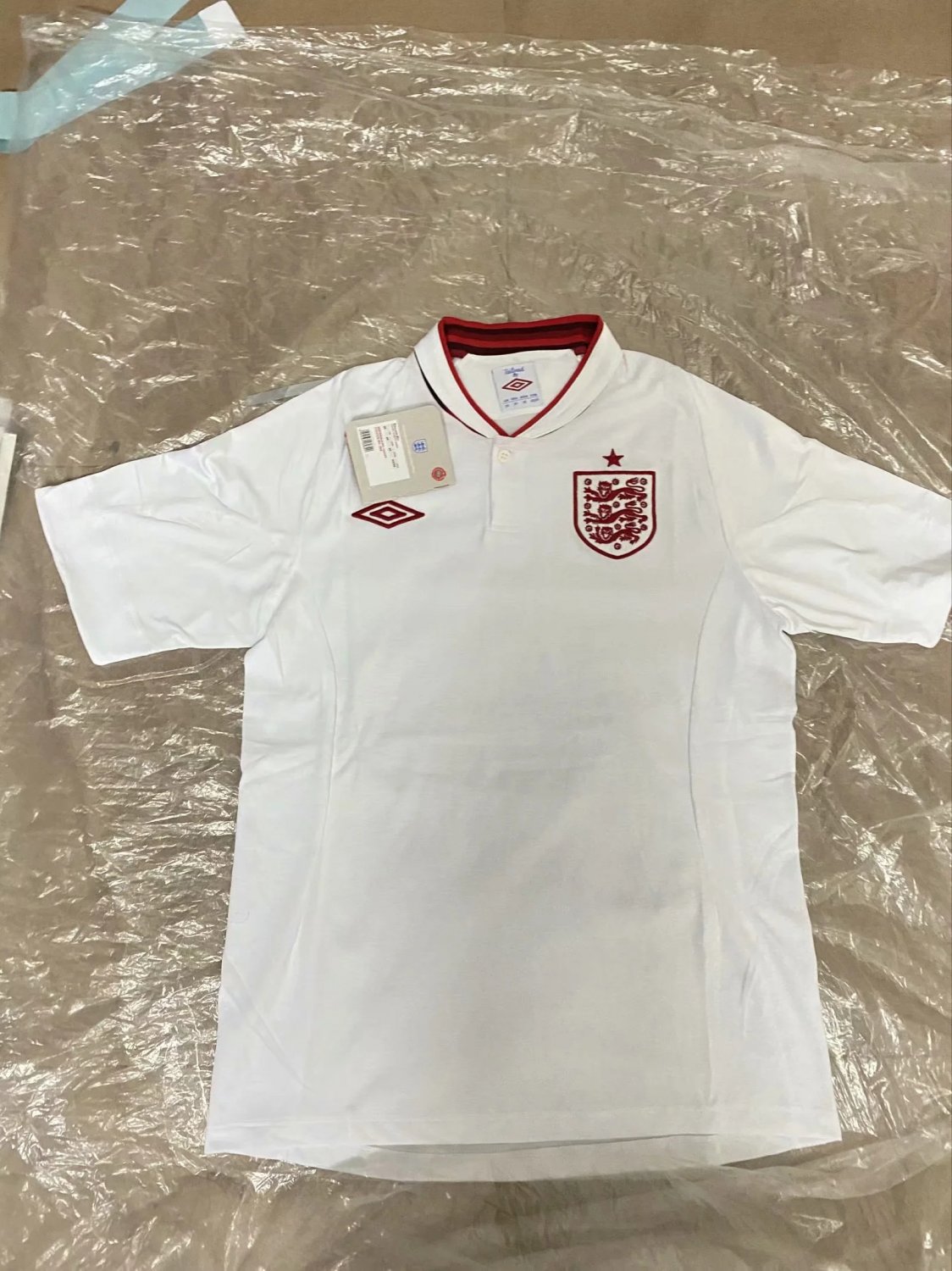 Retro 2012 England home white soccer jersey