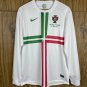 Retro 2012 Portugal away white long sleeves soccer jersey