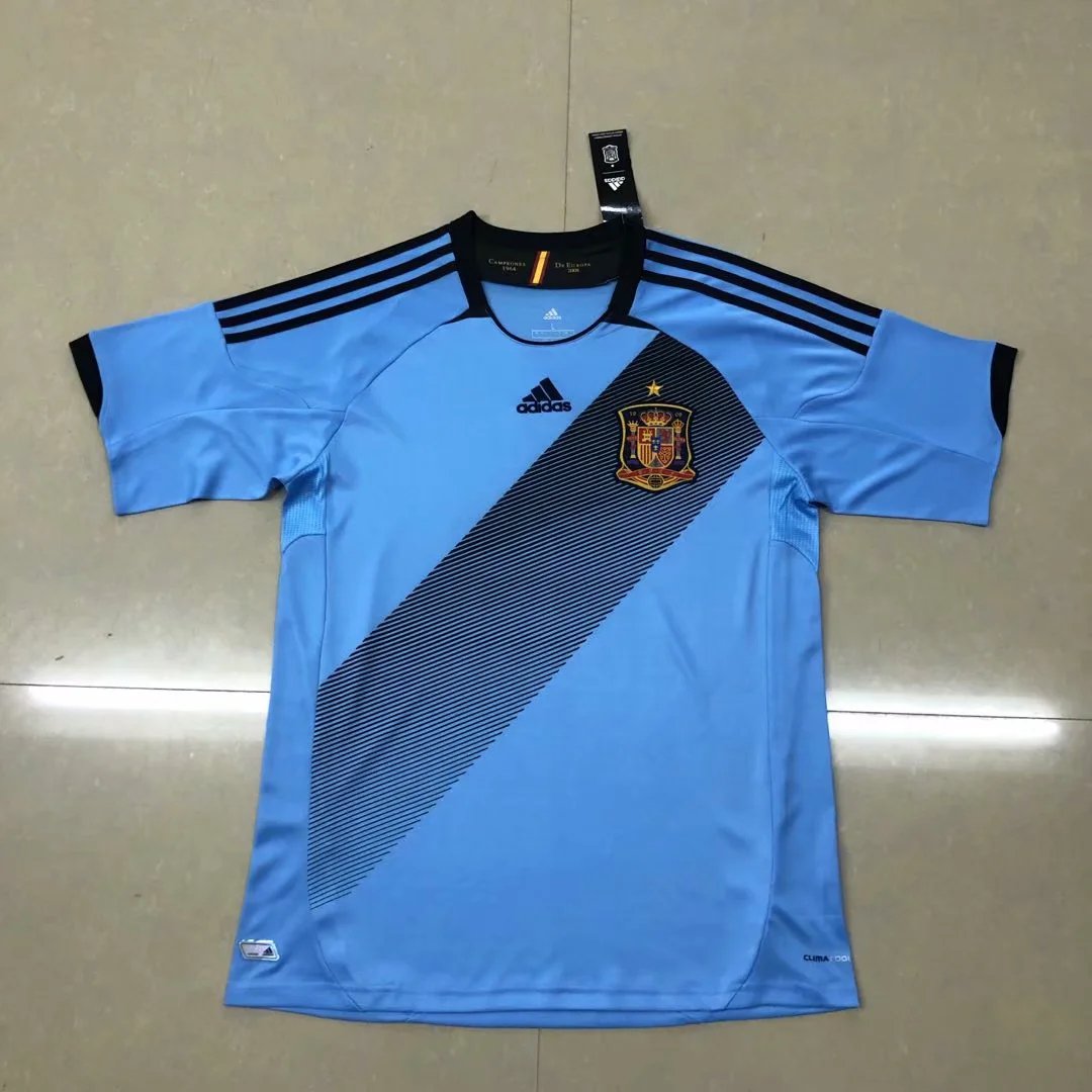 Retro 2012 Spain away blue soccer jersey