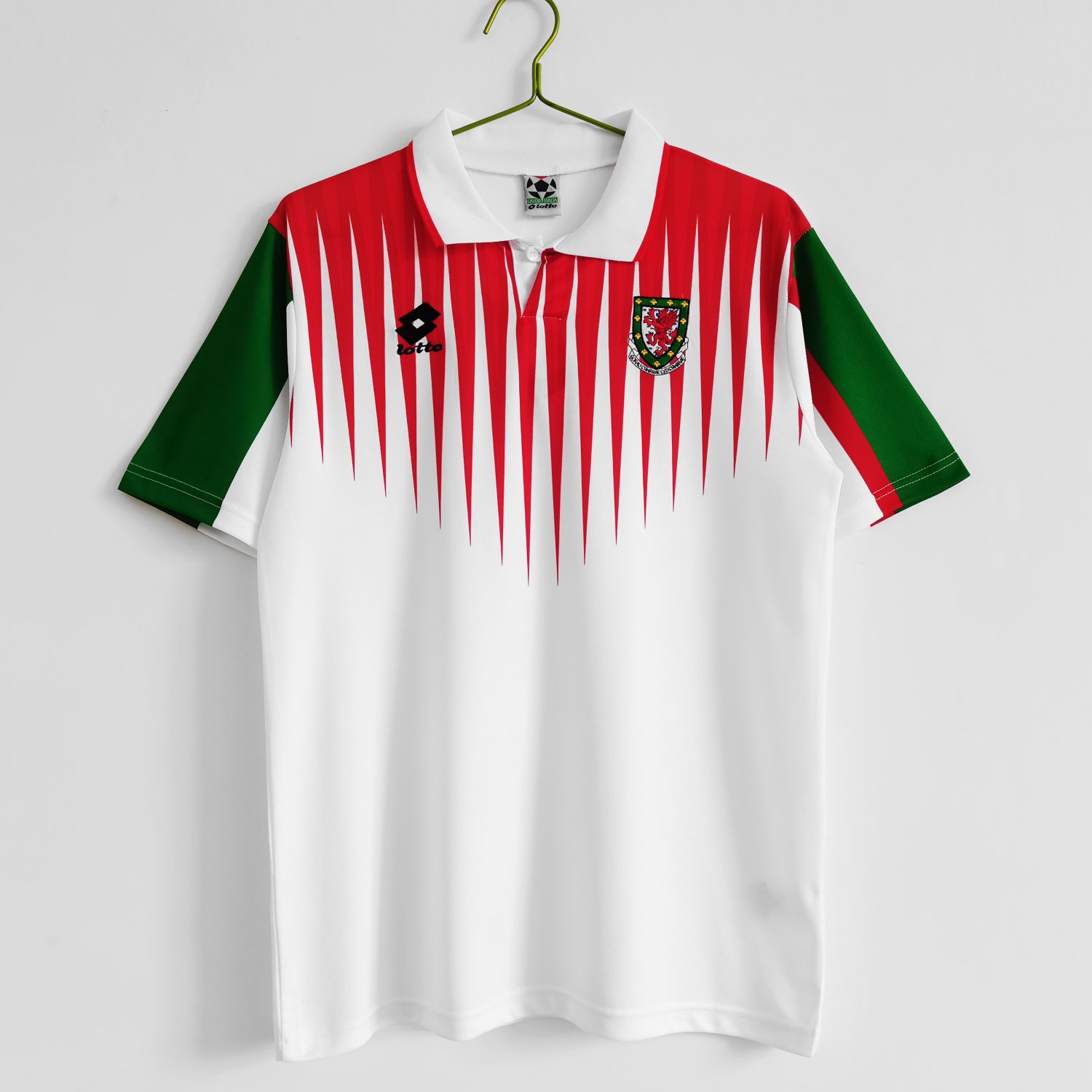 Retro 96-98 Wales away white soccer jersey