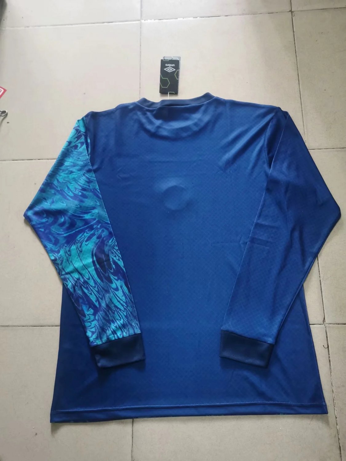 Retro Higuita goalkeeper blue long sleeves soccer jersey