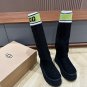 Women's UGG Classic Sweater Letter Boot Black 1144045 35-40