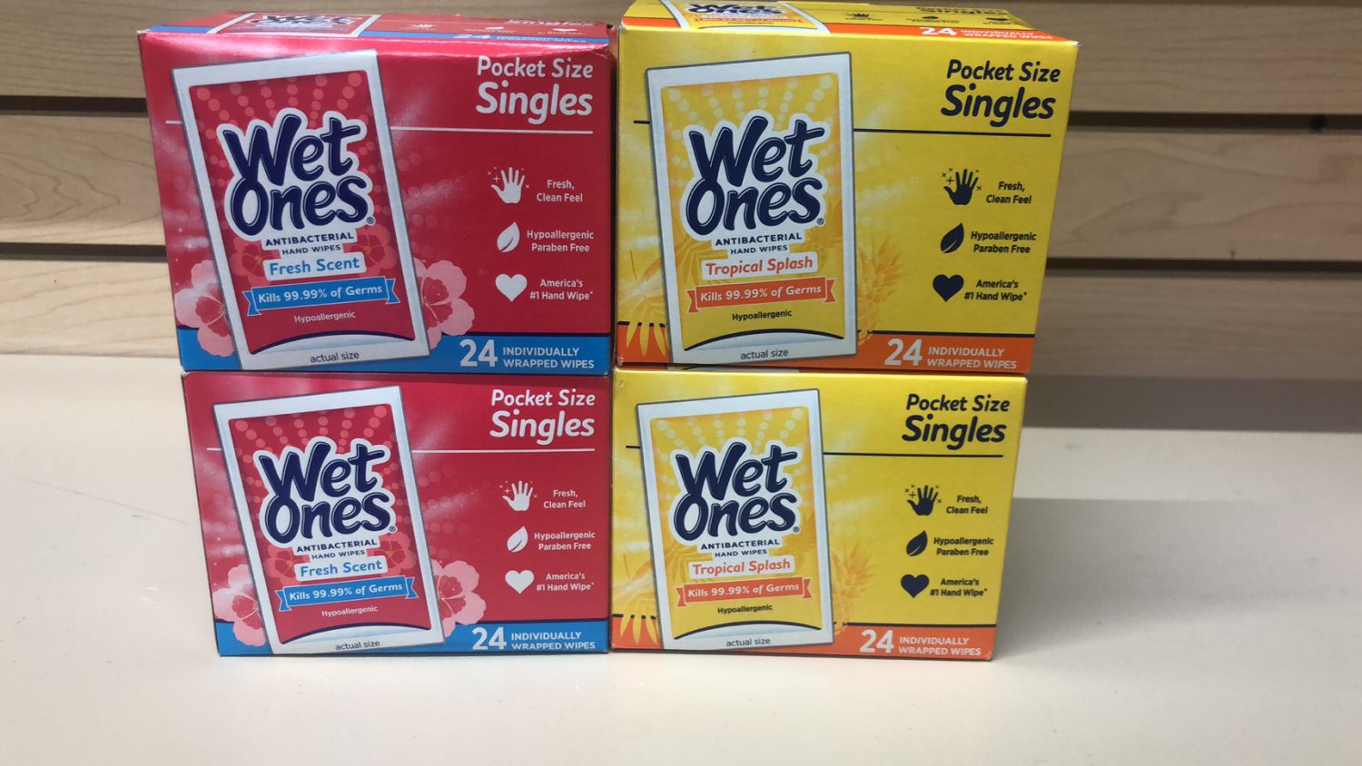 WET ONES ANTIBACTERIAL WIPES TROPICAL SPLASH