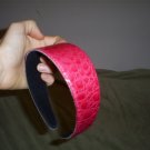 Pink Leather Headband