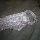 White snake skin belt