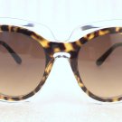Dolce & Gabbana DG 4283 Havana on Clear Brown Gradient Sunglasses 54:21-140