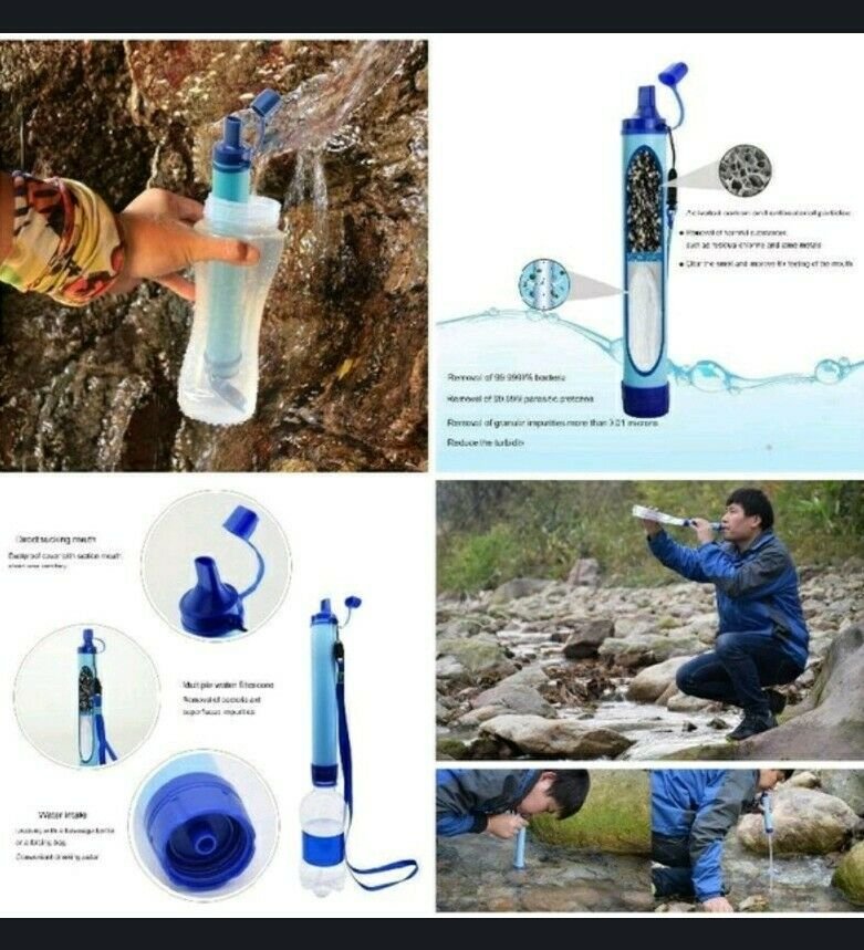 Portable Outdoor Survival Water Purifier Camping, Hiking, Survival