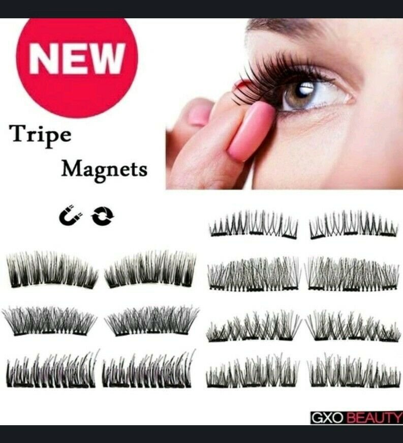 Style 1 Triple 3D Magnetic False Eyelashes 2 Pair