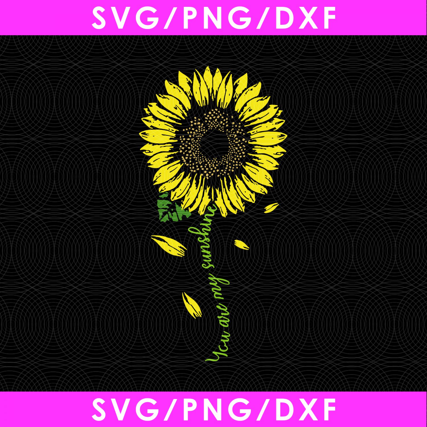 you are my sunshine sunflower clipart, vector, digital, shirt, mug, woman