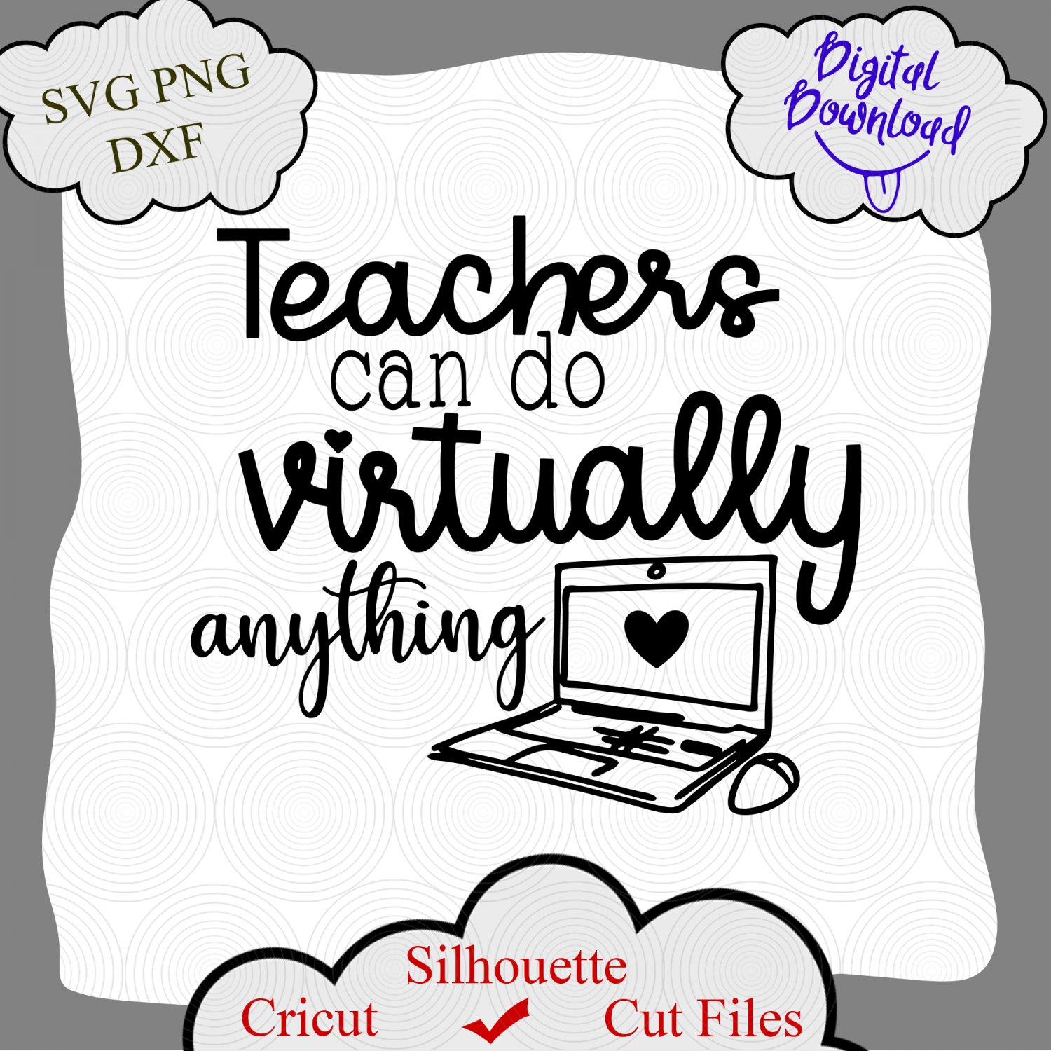 Teachers Can Do Virtually Anything SVG, Teacher Shirt SVG, Gift for Teacher, Virtual School svg