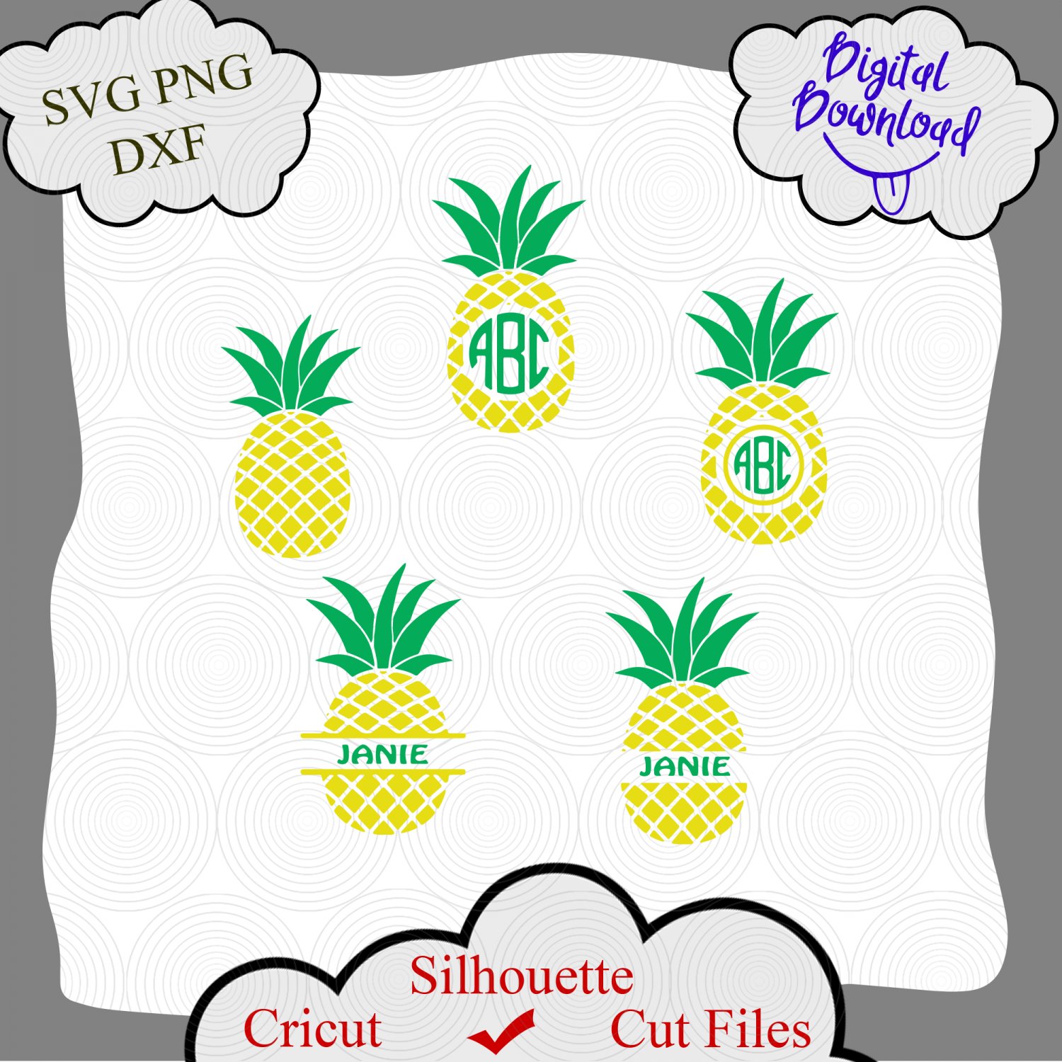 Pineapple SVG, Pineapple Bundle svg files, Pineapple PNG, Pineapple logo, Pineapple shirt design
