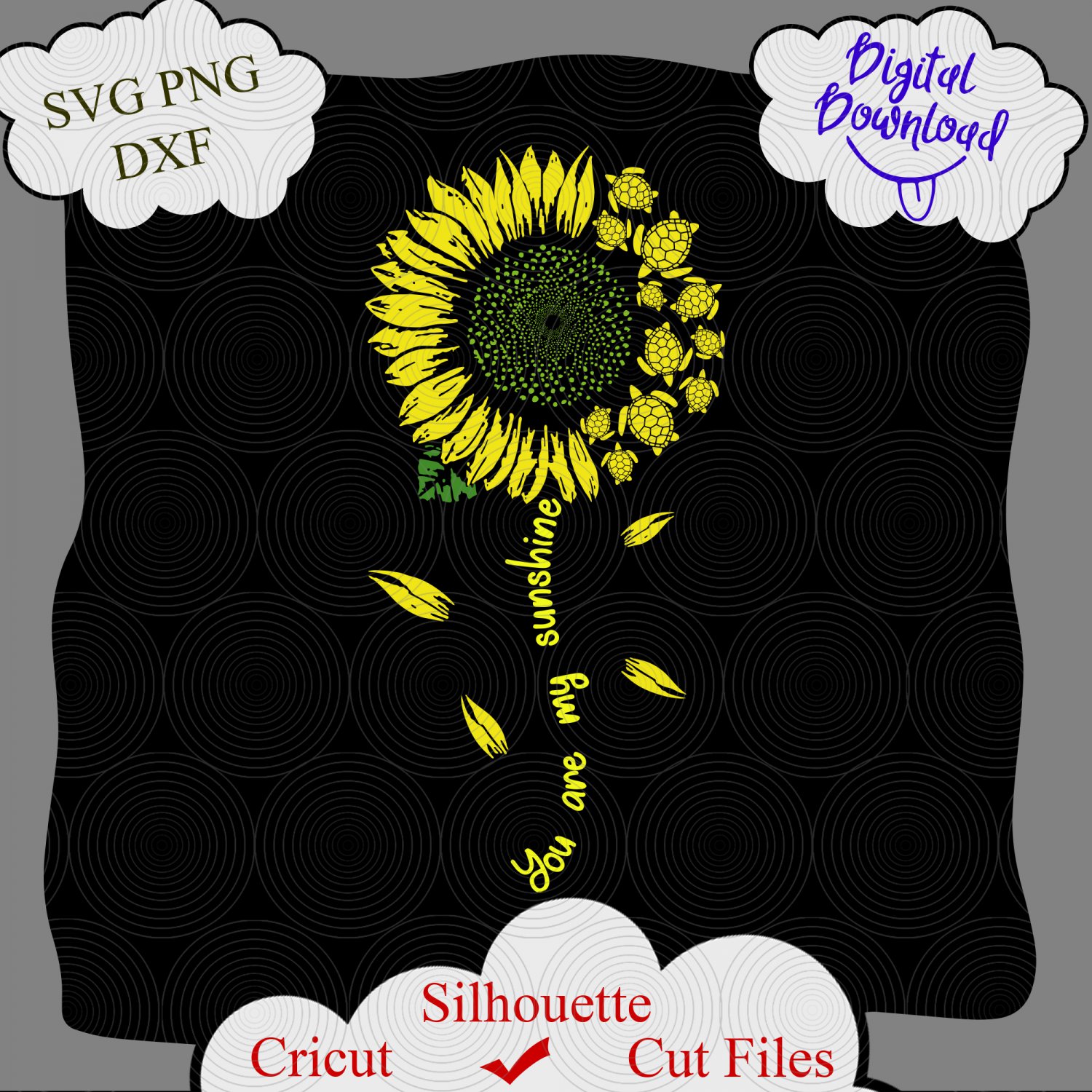 You are my sunshine turtle svg, turtle sunshine svg, turtle shirt svg, turtle logo, turtle jpg