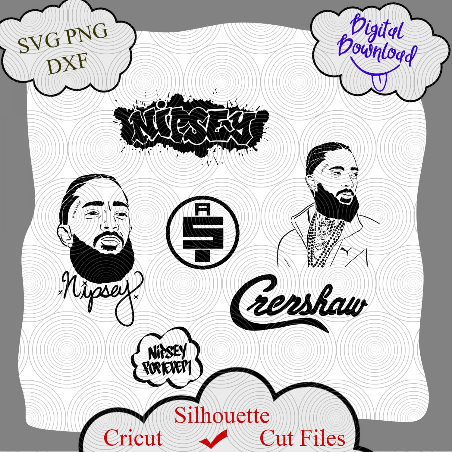 Nipsey Hussle Svg Bundle Svg Nipsey Hussle Svg File Perfect For Cricut Nipsey Svg Hussle Svg