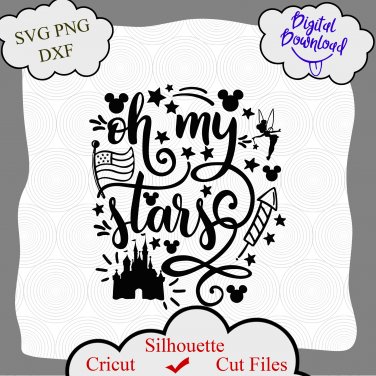 Download Oh My Stars Svg Inspired By Disney Svg 4th Of July Svg Graphic Minnie Mouse Svg