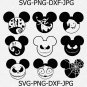 The nightmare Before christmas Svg Jack Skeleton PNG SVG Silhouette, mickey head Bundle Png