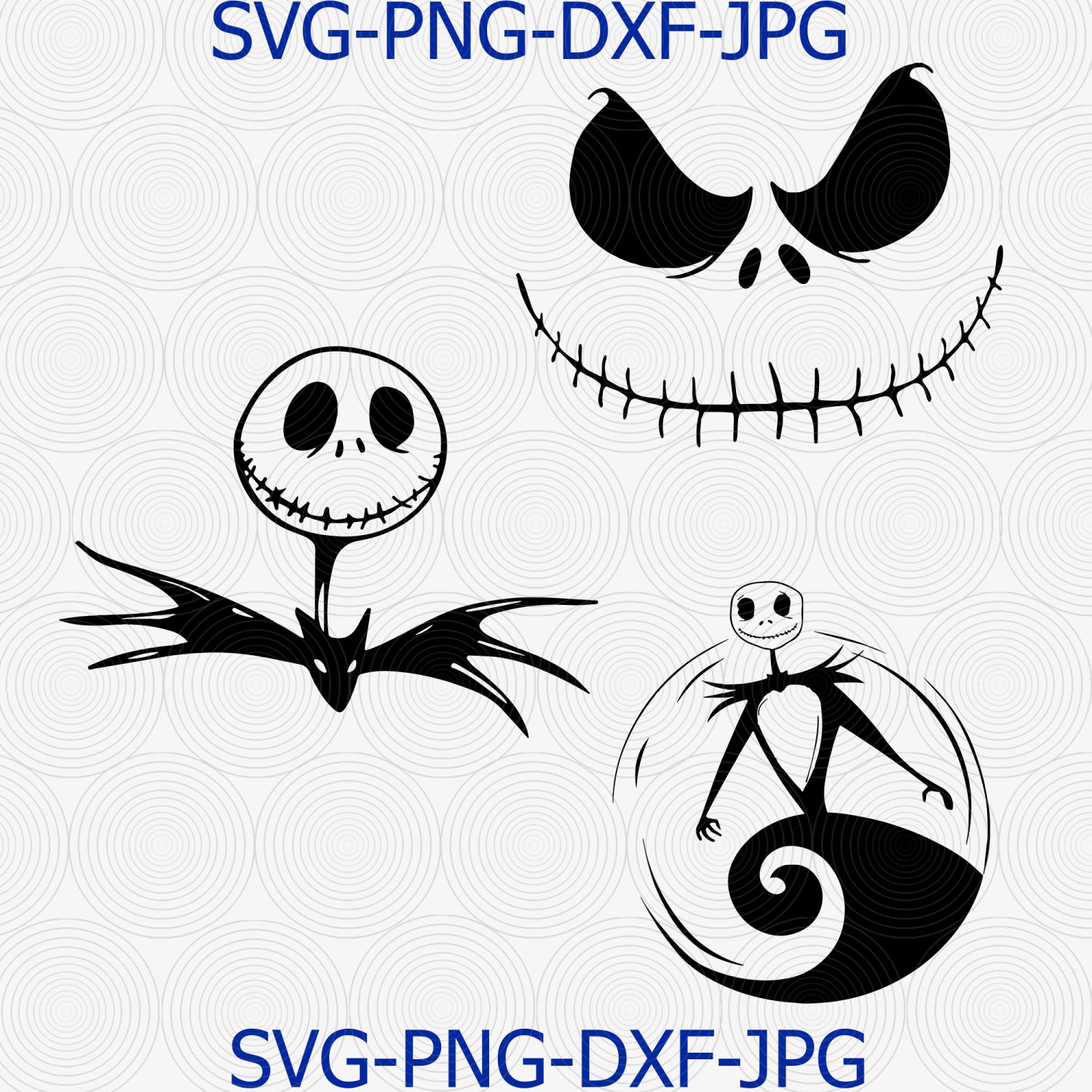 Jack Skellington Svg, Nightmare Svg, Jack Skellington Stencil, Nightmare Before Christmas Cut File