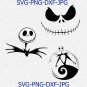 Jack Skellington Svg, Nightmare Svg, Jack Skellington Stencil, Nightmare Before Christmas Cut File