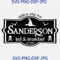 Sanderson Bed and Breakfast, Halloween SVG, PNG, Studio3 file, Hocus Pocus svg