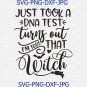 Just Took A DNA Test Turns Out I'm 100% That Witch Svg  Png Cut File, Halloween Svg, Halloween Party