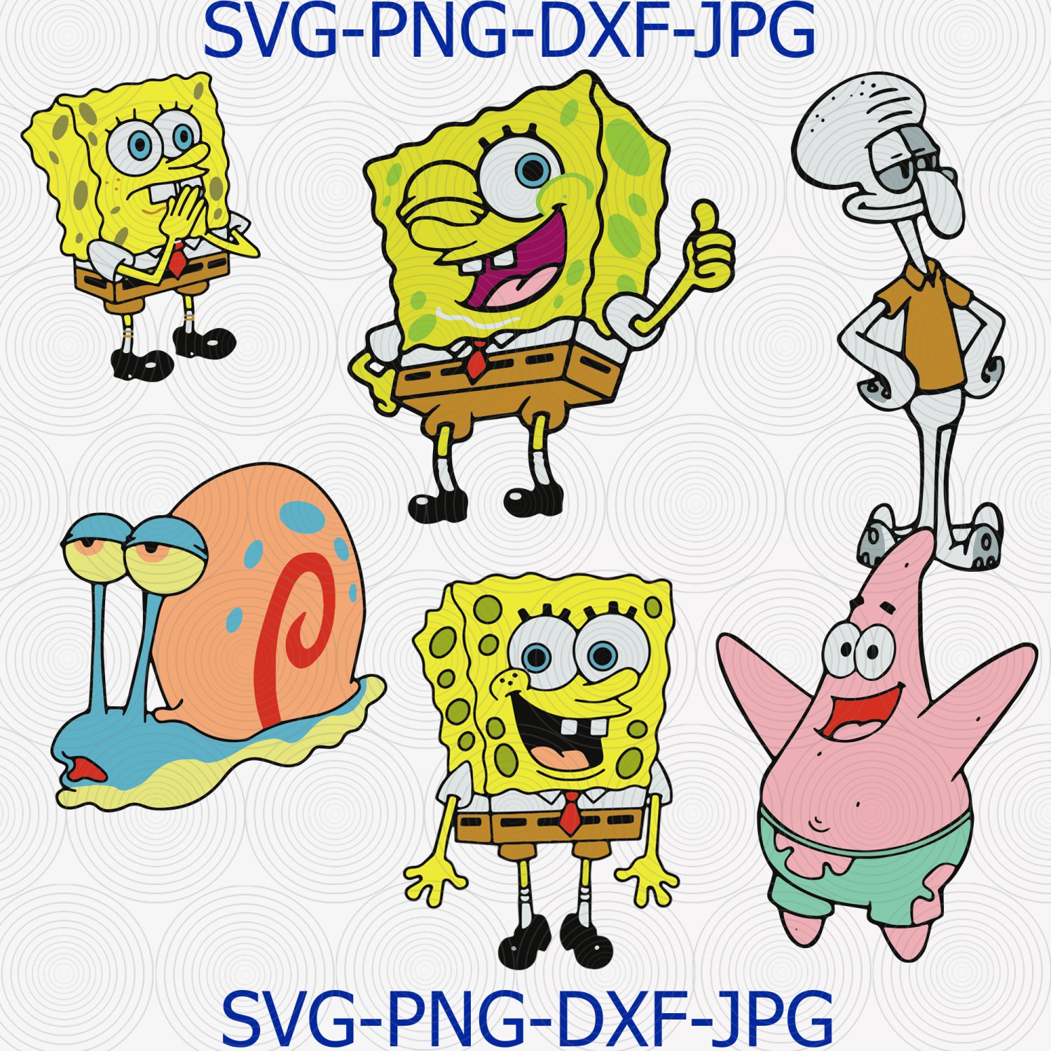 Spongebob SVG, Spongebob Clipart, svg files for Silhouette Cameo or ...