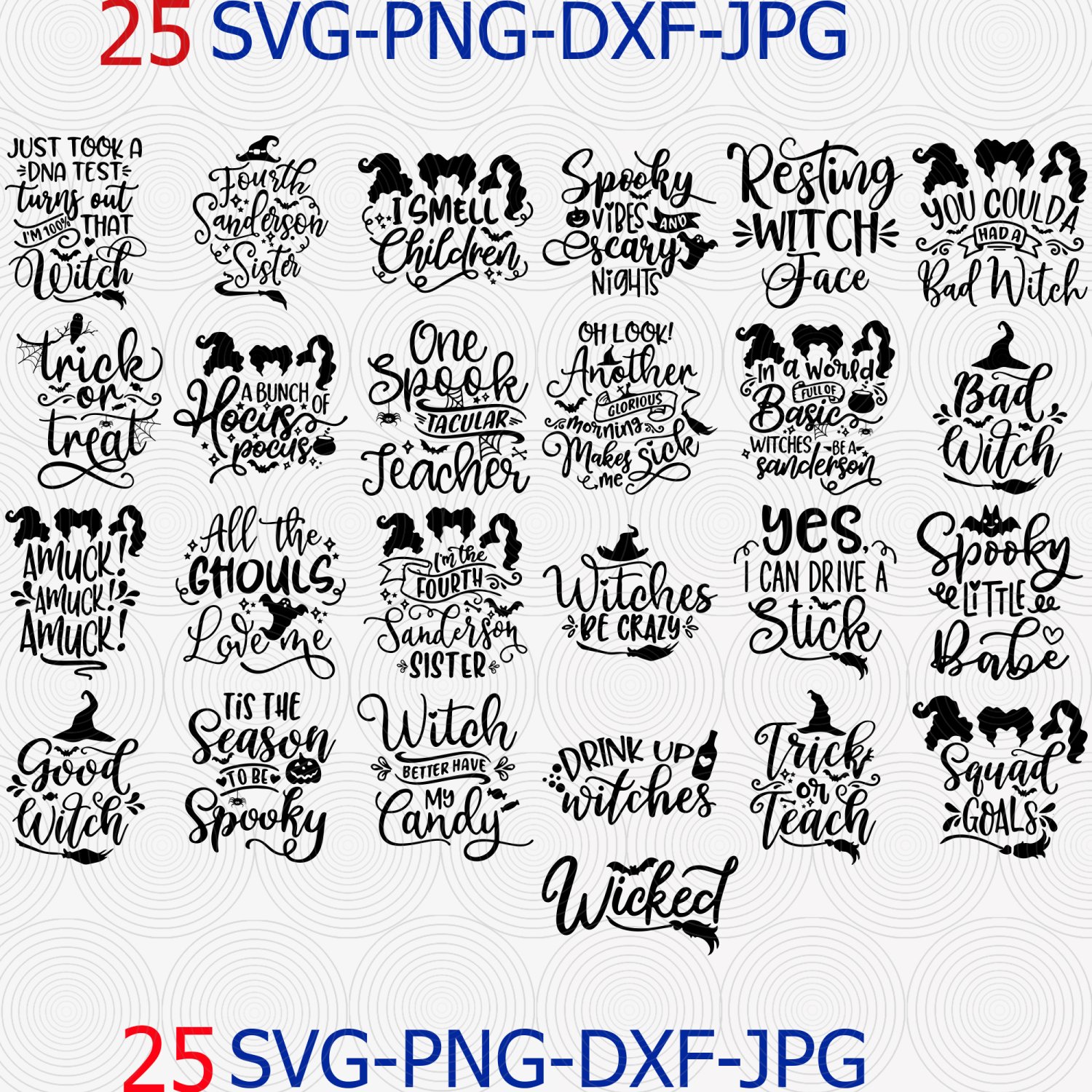 Halloween Bundle 25 Quotes Design Svg Png Cut File, Halloween Party Svg, Halloween Shirts