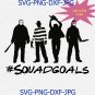 Squadgoals, Halloween Friends Horror Team Scary Movies Svg,Halloween Horror serial killer svg