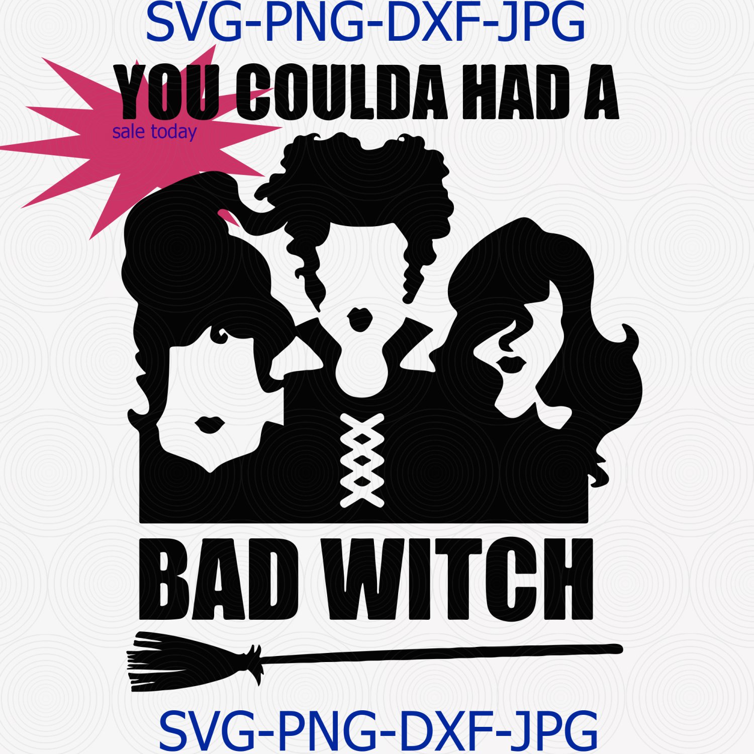 You Coulda Had A Bad Witch Svg Png Cut File, Halloween Svg, Sanderson Sisters Svg,Music Quote
