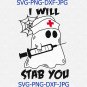 I Will Stab You svg, Boo Boo Crew svg, Nurse Ghost Injection Needle Funny Halloween SVG