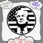 President Trump digital file, Trump Flag svg, American Flag svg PNG, American Flag Heart svg