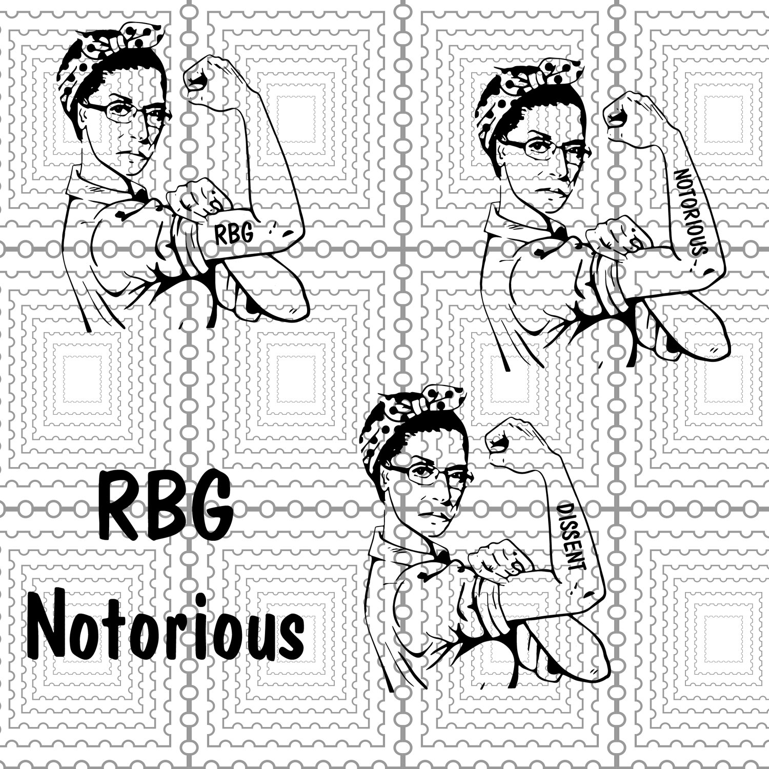 Notorious RBG Unbreakable Shirt Ruth Bader Ginsburg Dissent, Ruth Bader Ginsburg Silhouette svg