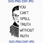 Ruth Bader Ginsburg, RBG Feminism Protest Girl, Women Power, I Dissent Quote,Design Svg