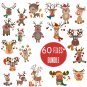 Reindeer svg, Reindeer Face SVG, Deer Svg, Red Nosed Reindeer Set, Kids Christmas Silhouette
