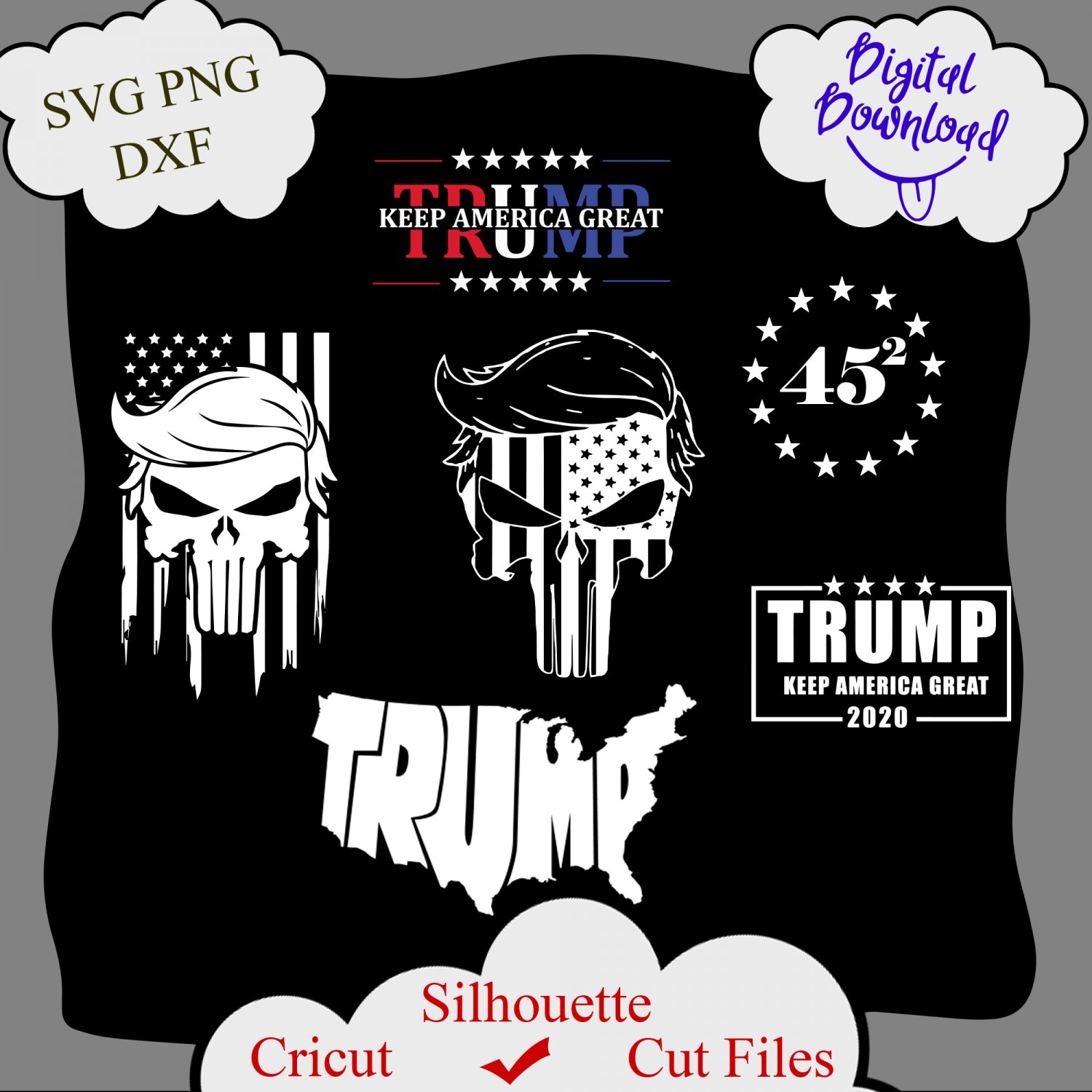Trump bundle svg, Trump America svg, Elect Vote President Trump 2020 svg, Republican Pro