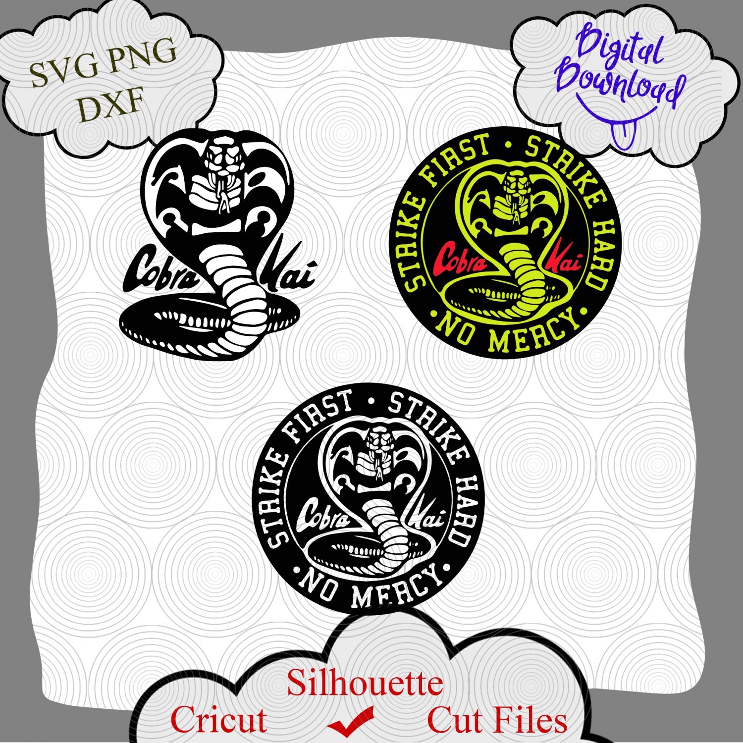 Cobra Kai Logo Bundle, Cobra Kai SVG, Cobra Kai Cricut, Cobra Kai