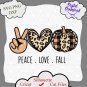 Peace love fall svg, pumpkin svg, fall svg, fall pumpkin svg, peace svg, cheetah print