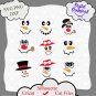 Snowman Svg bundle, Snowman face, Snowman png,  Snowman T Shirt Svg, Christmas Clip Art