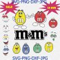M&M faces bundle SVG, m and m tshirt clipart set, M&M faces shirt, M&m Character svg