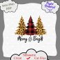 Merry And Bright Christmas Tree Svg Png Cut File, Merry Christmas Svg, Leopard Print Svg