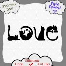 Cat's Love Design digital file, cat svg, cat love logo, funny cat svg, lover cat design, cat png