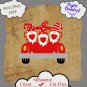 Valentine gnomes svg, gnomes with heart on old truck svg, gnomes svg, valentines day svg