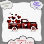 Valentines buffalo plaid Truck Svg, Valentines vintage Truck ,Valentines SVG Cutting File