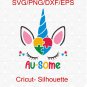 Autism Unicorn SVG, Autism Awareness Svg for Customizing Kids T Shirts, Awareness Month