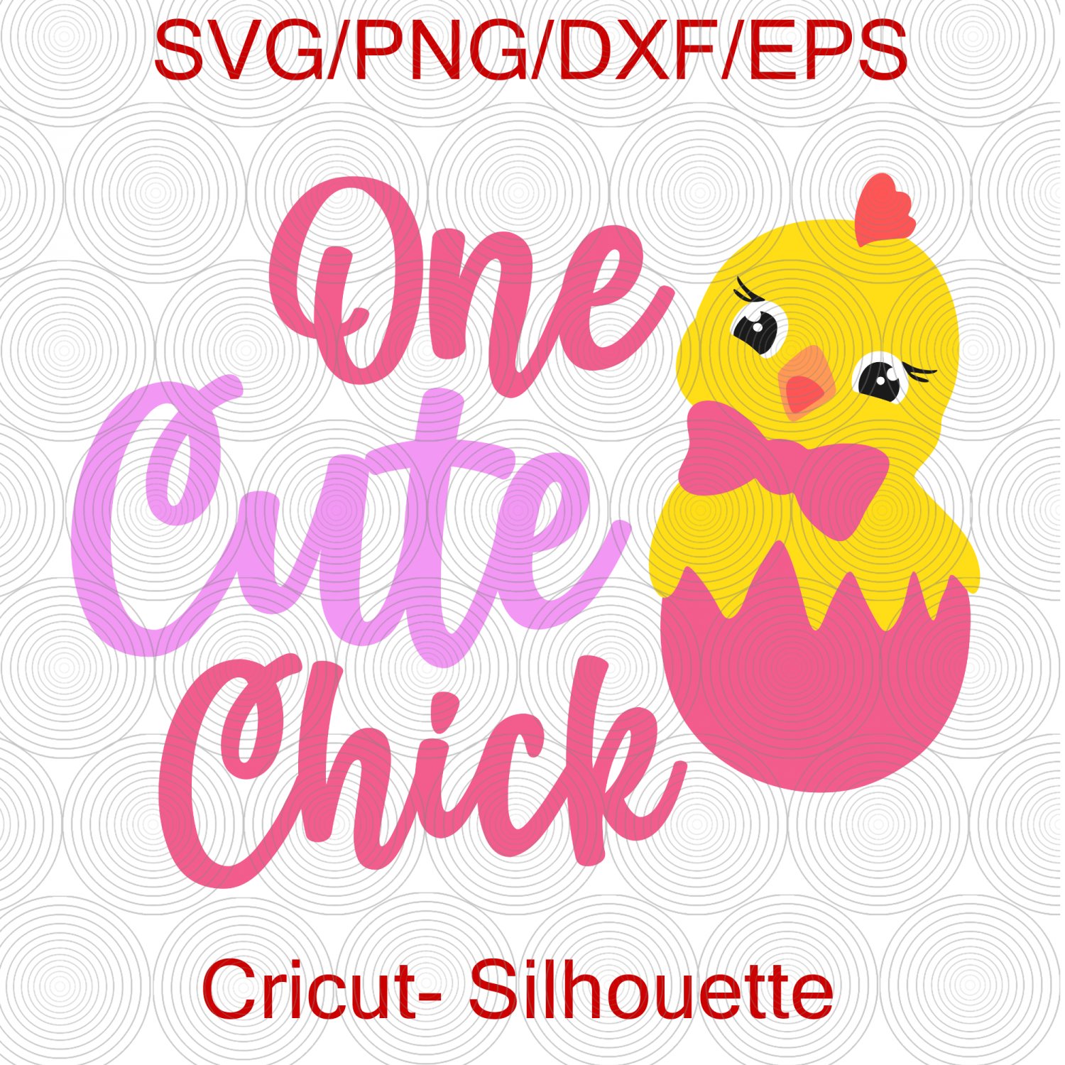 One Cute Chick Svg, Easter Chick Svg, Easter Bunny Rabbit Svg, Easter Girl Shirt