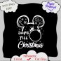 Christmas Countdown Svg for cricut, Days till Christmas print for kids room, Advent calendar