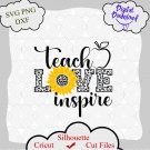 Teach Love Inspire svg, Teacher svg, Teacherlife svg, Teacher Appreciation, Cute teacher