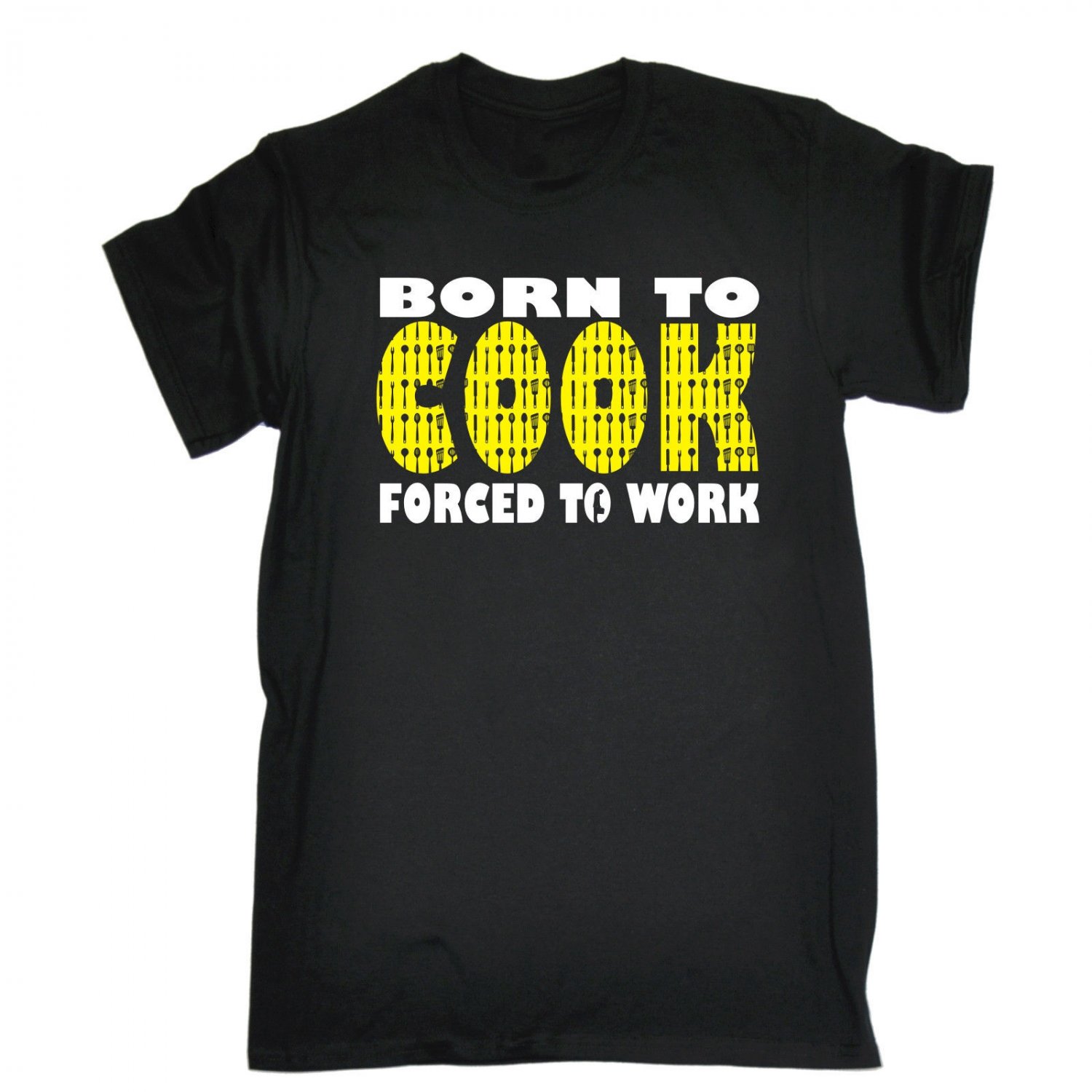 Born To Cook Forced To Work MENS T-SHIRT tee birthday cooking