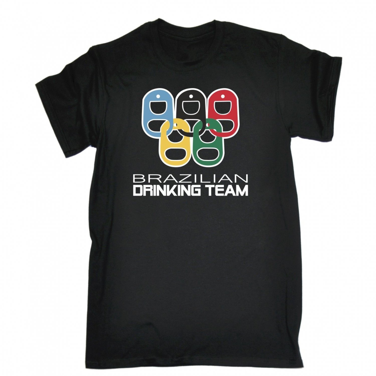 Brazillian Drinking Team Party Pub Beer Rings T-SHIRT tee funny