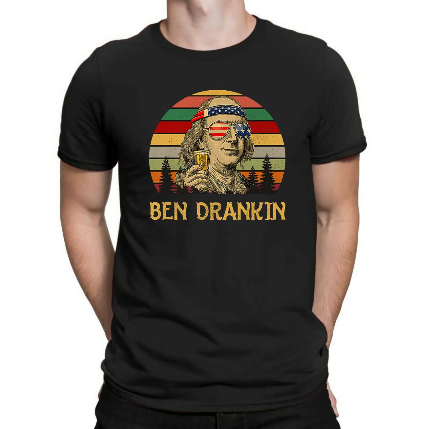 Benjamin Ben Vintage Men's T-Shirt 4th of July Funny Benjamin Tee