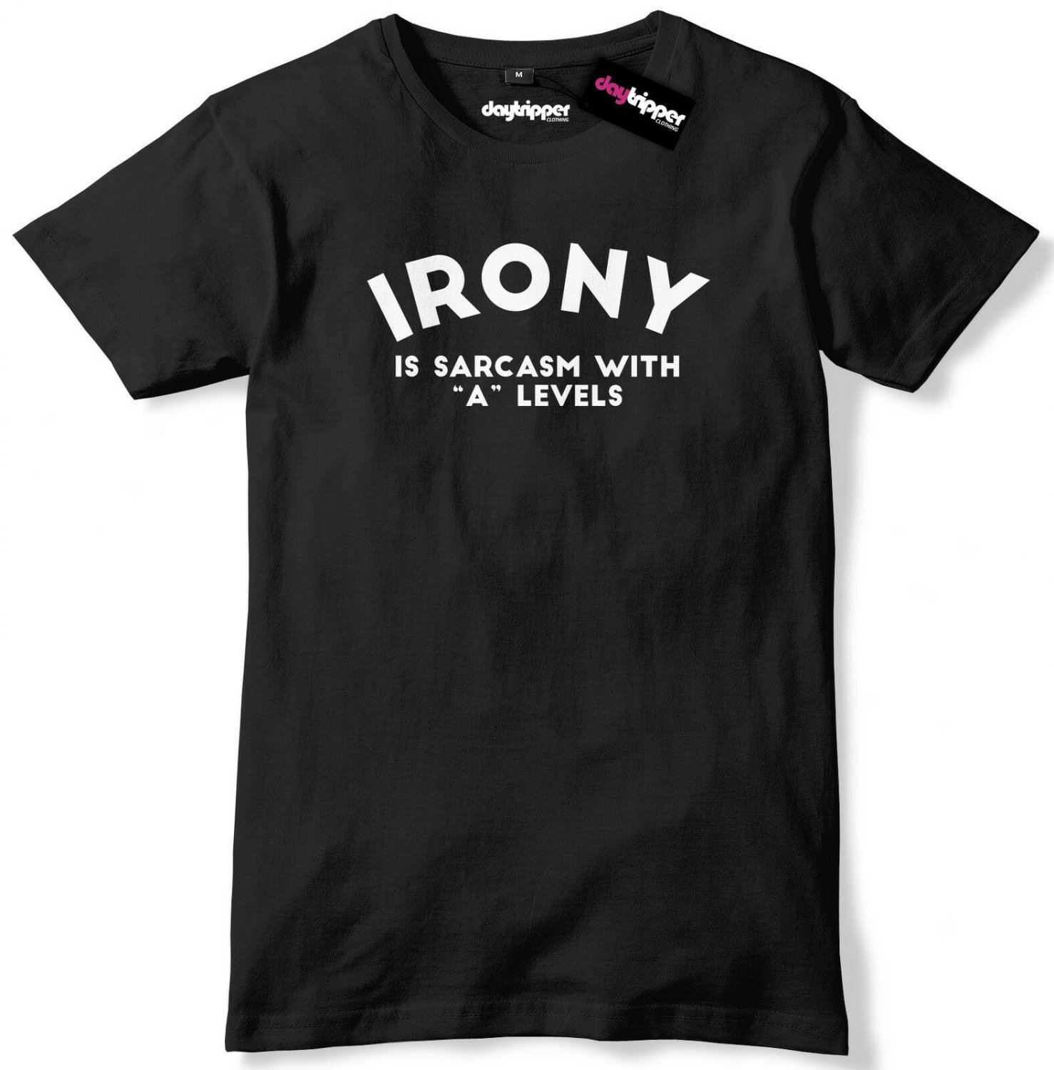 Irony Is Sarcasm With A Levels Mens Premium T-Shirt Slogan Tee Gildan G500