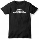 Beefy Bearded Awesomeness Mens Funny Unisex T-Shirt Gildan G500 Tee